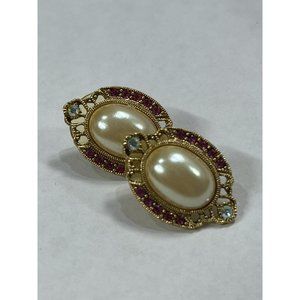 1928 Jewelry Faux Pearl Cabechon Earrings